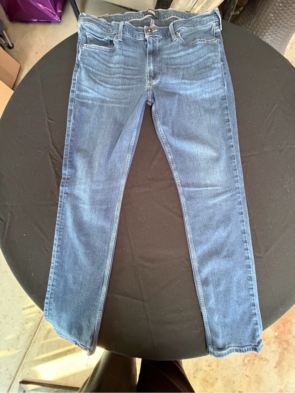 PAIGE Lennox Men’s 36 Blue Slim Fit Stretch Jeans Medium Wash Denim